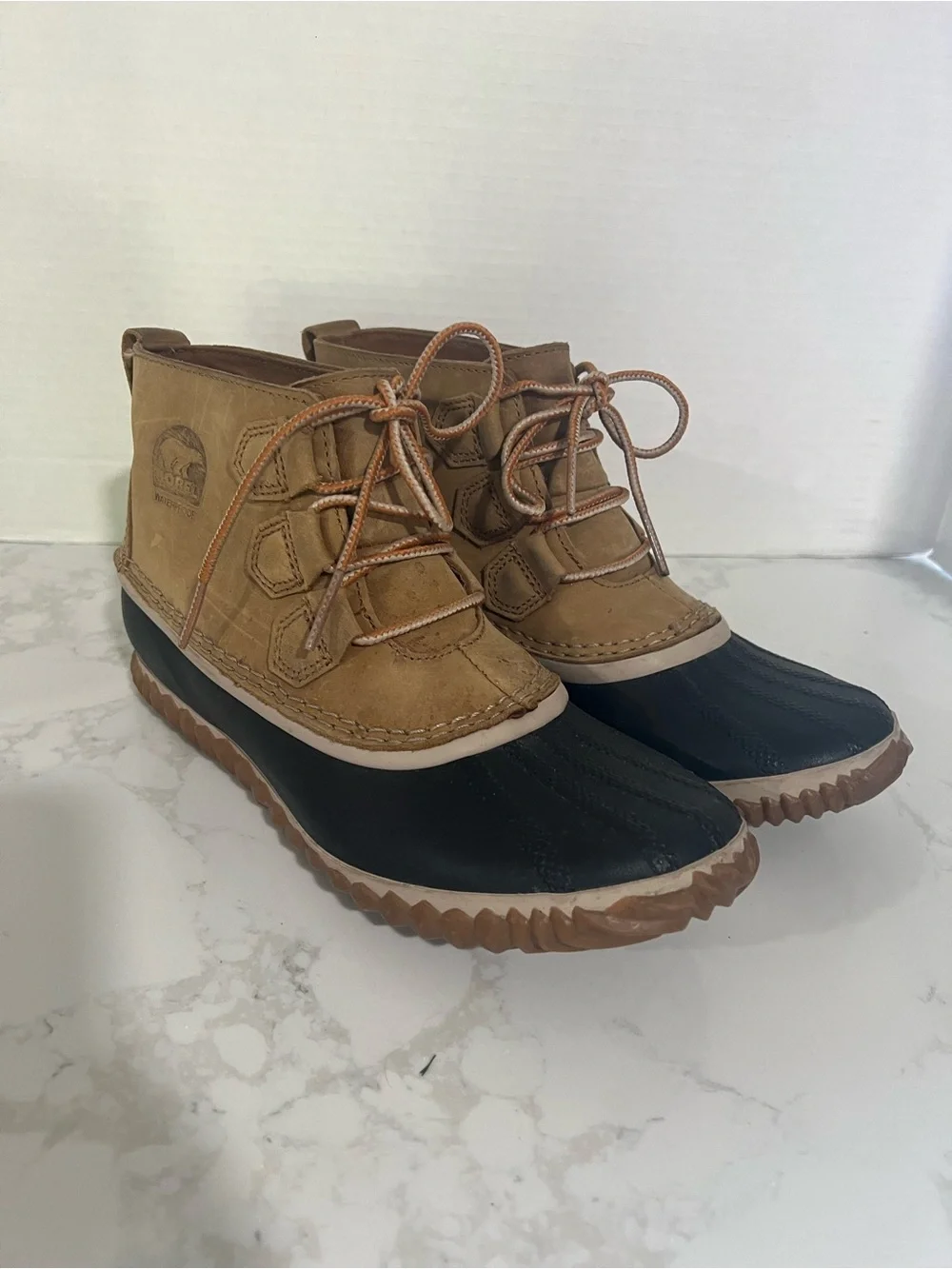Sorel Men's Brown and Black Waterproof Duck Boots